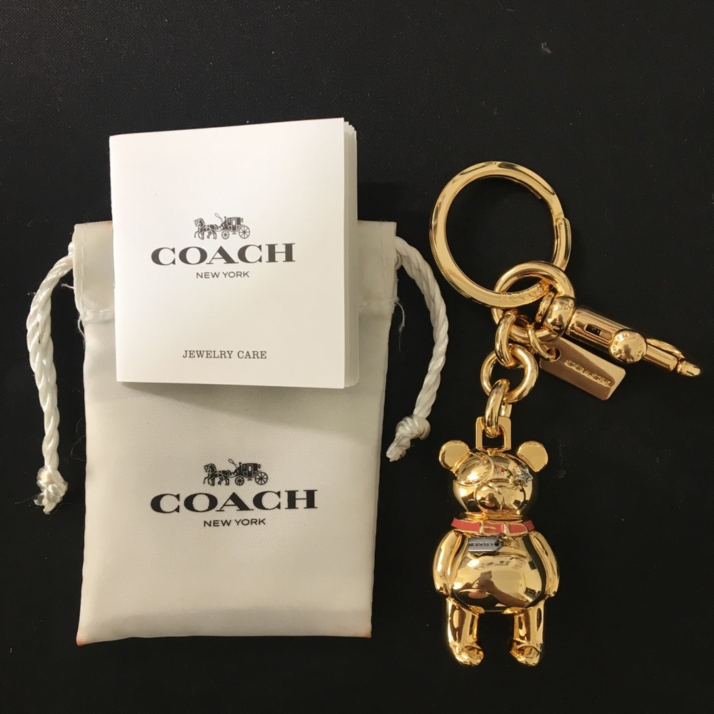Coach Teddy Bear Key Chain